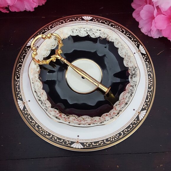 Handmade 2-Tier Stand Tea Party Dessert Jewelry Trinket Tray Christmas Gift - Picture 3 of 5